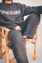 Charcoal Grey Knitted Sweatpant