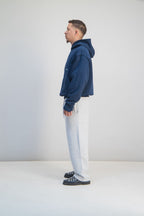 "Perfect Flaws" Navy Distressed Hoodie
