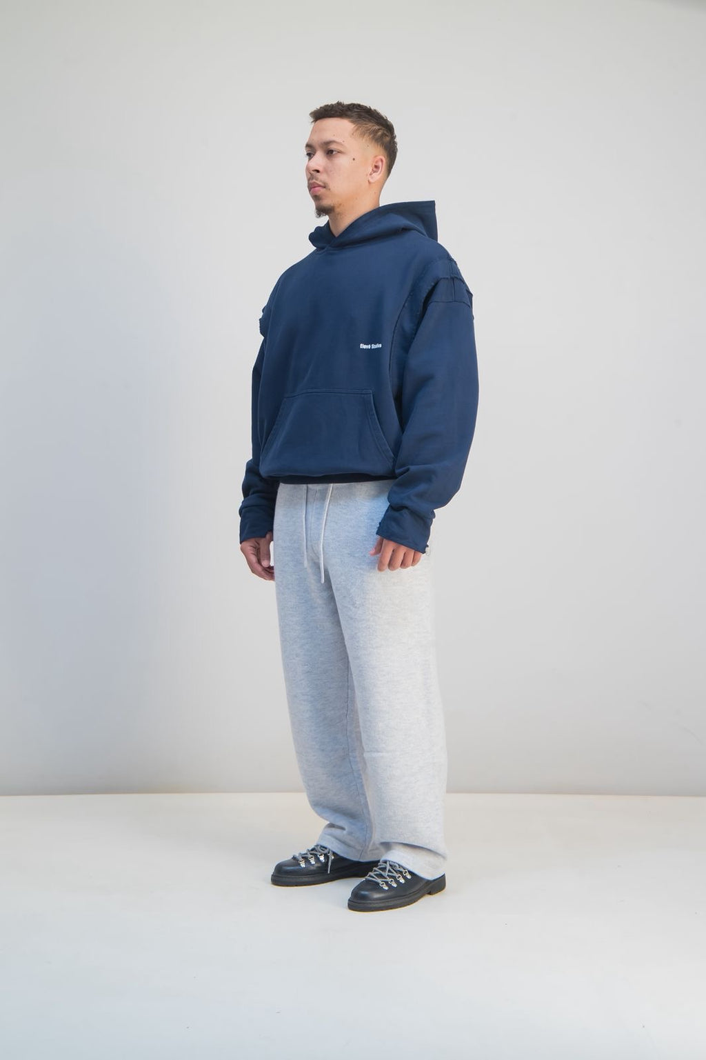 "Perfect Flaws" Navy Distressed Hoodie