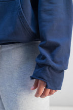 "Perfect Flaws" Navy Distressed Hoodie