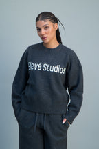 Charcoal  Grey Knitted Jersey