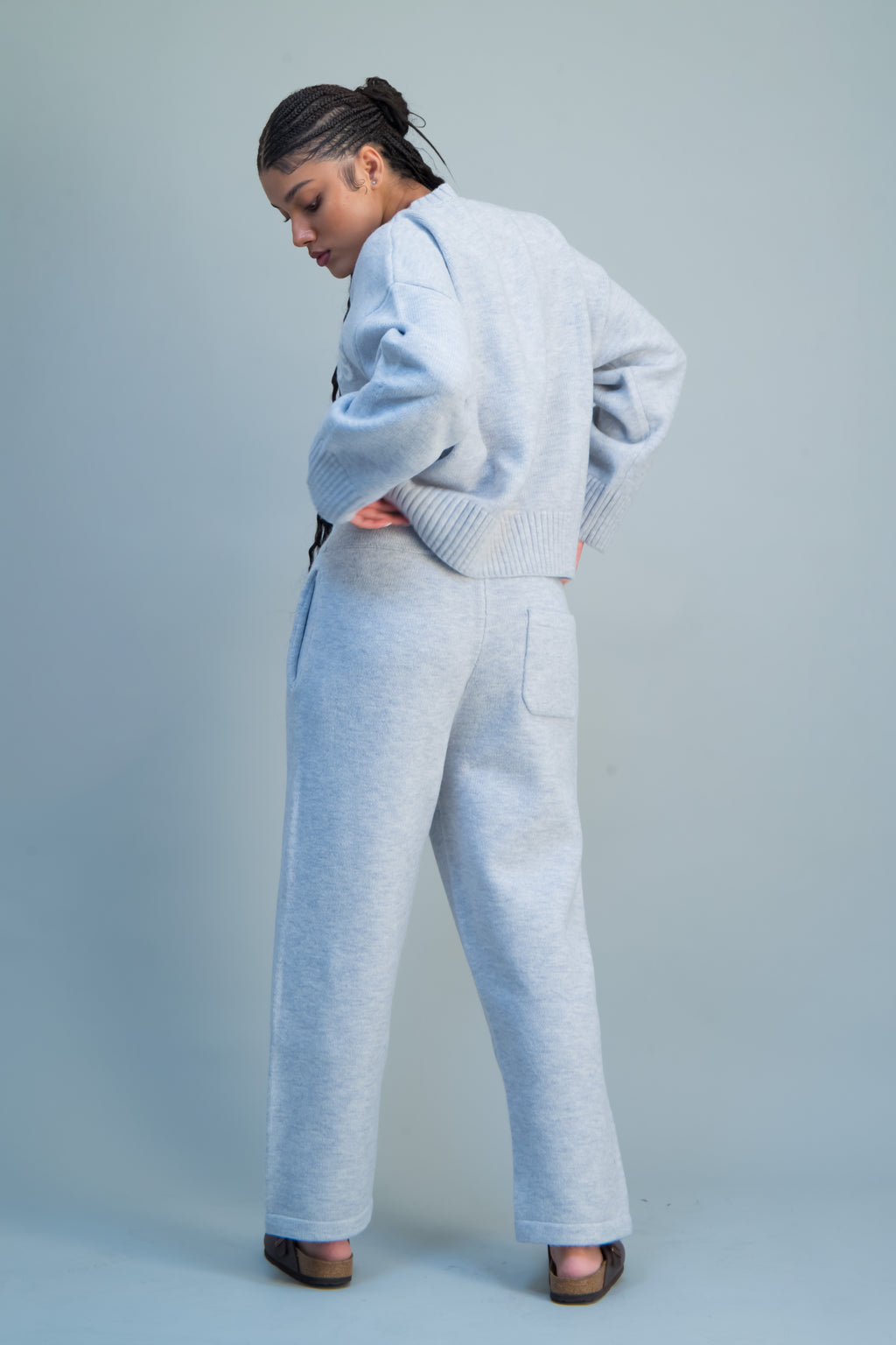 Dove Grey Knitted Sweatpant