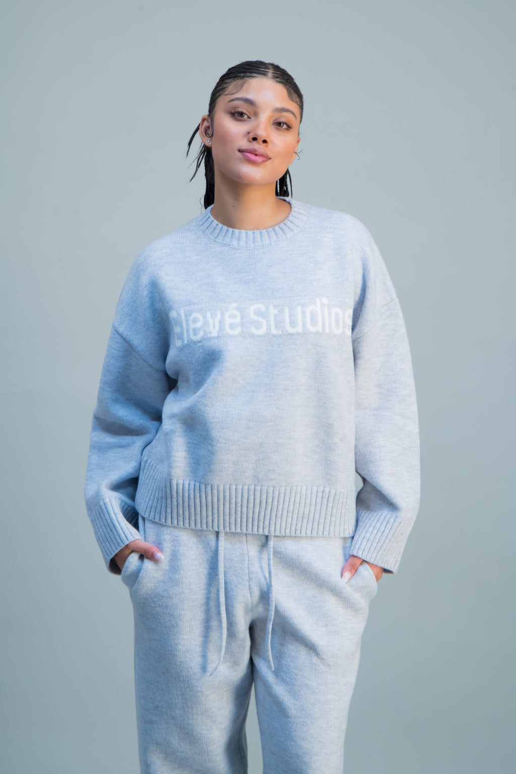 Dove Grey Knitted Jersey
