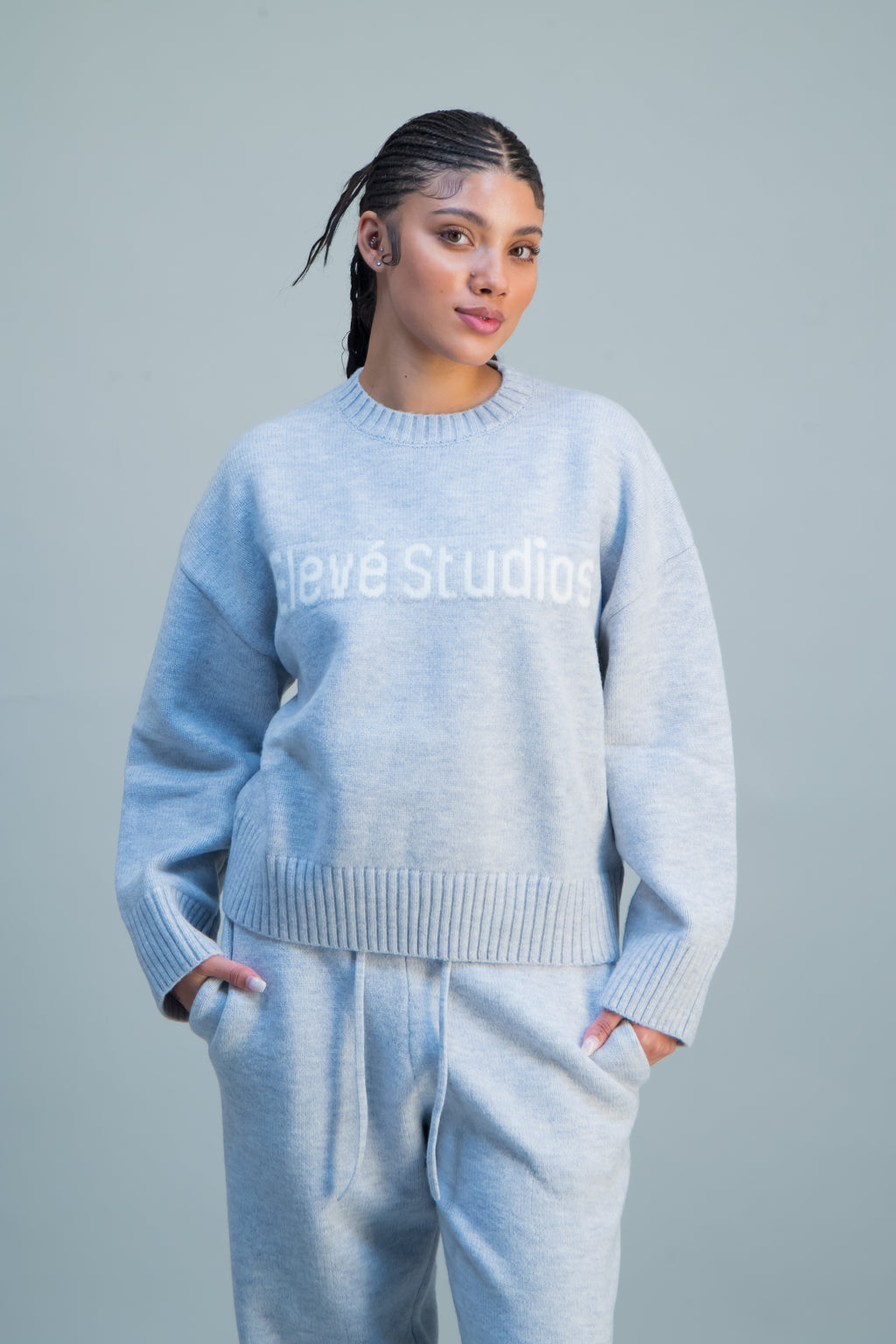 Dove Grey Knitted Jersey