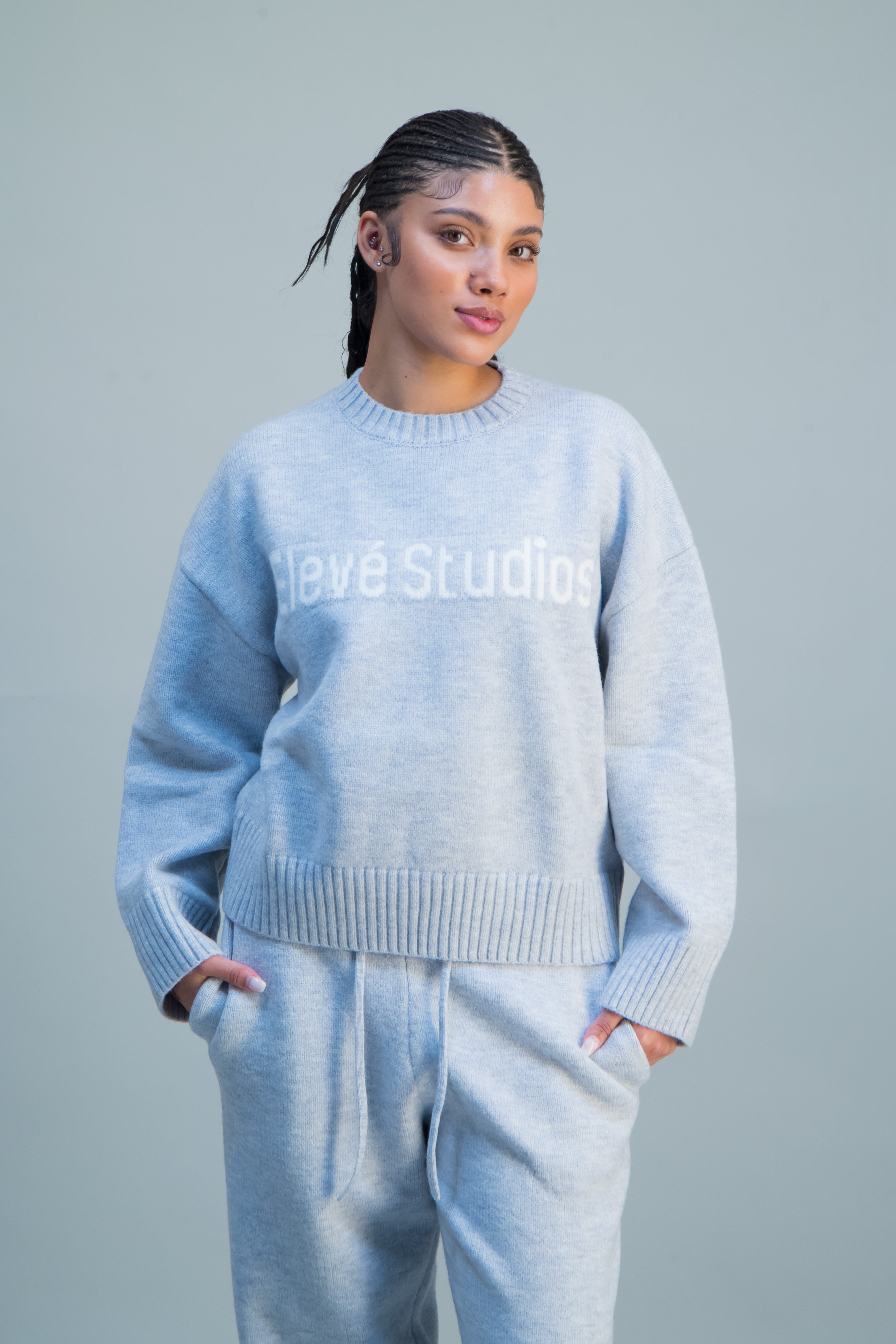 Dove Grey Knitted Jersey