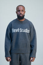 Charcoal  Grey Knitted Jersey