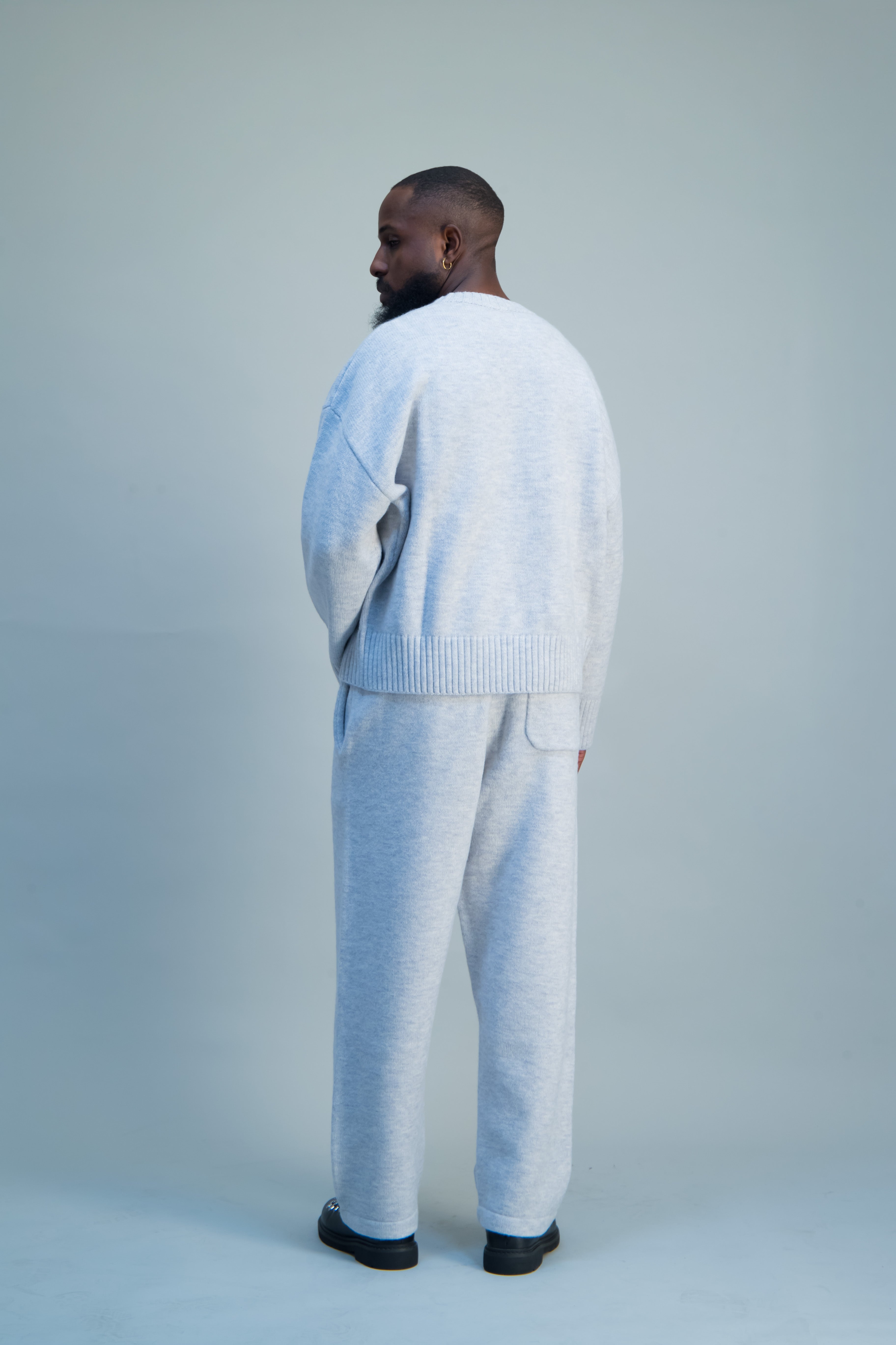 Dove Grey Knitted Sweatpant